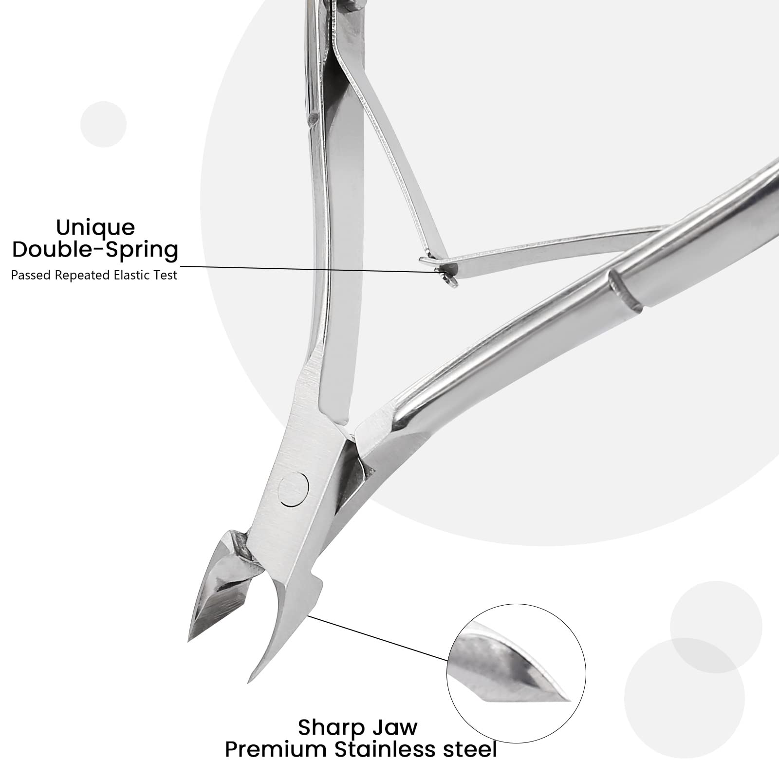 WANJIAXINHUI mango-ergonómico ofrece control cómodo para cortes delicados de cutículas.