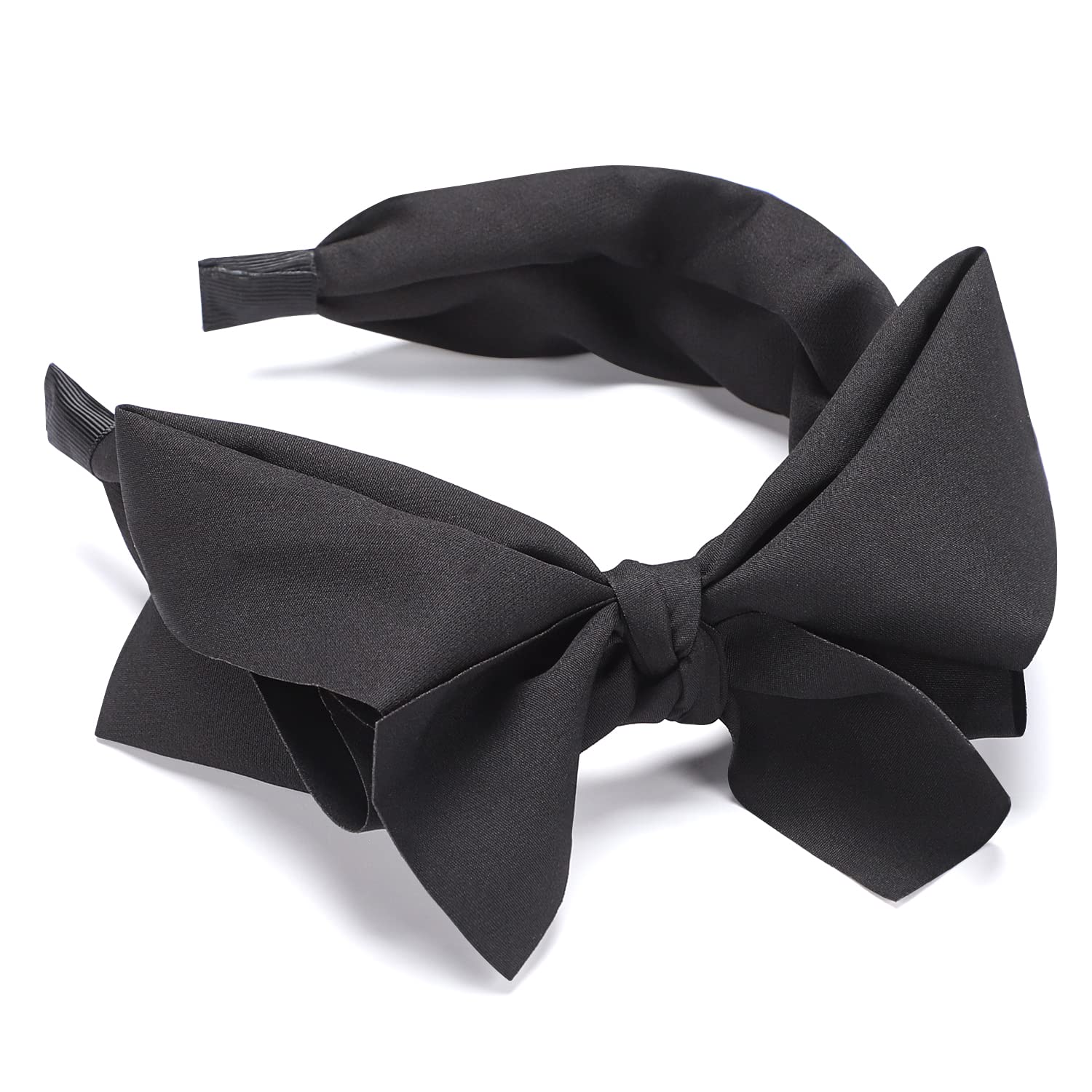 WantGor detalle textura tejido negro, aspecto elegante para cualquier peinado.