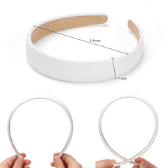 WantGor diadema de cuero PU, diseño estilizado para peinados y maquillaje.