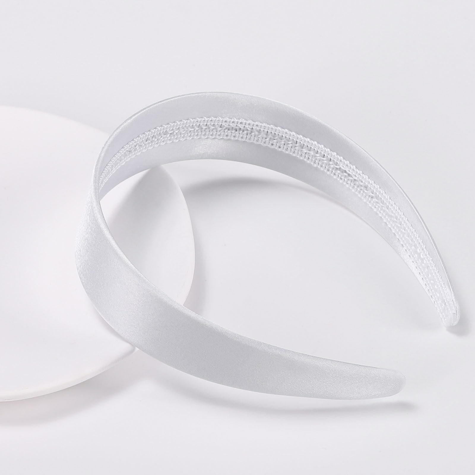 WantGor diadema seda blanca para DIY con toque sofisticado.