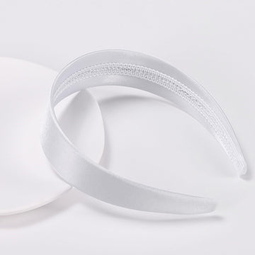 WantGor diadema seda blanca para DIY con toque sofisticado.