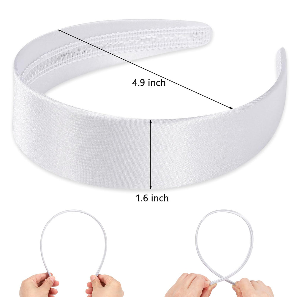 WantGor diadema seda blanca para maquillaje, mantiene la frente despejada.