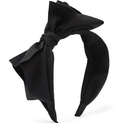 WantGor turbante ancho con lazo nudo negro, cómodo para uso diario.