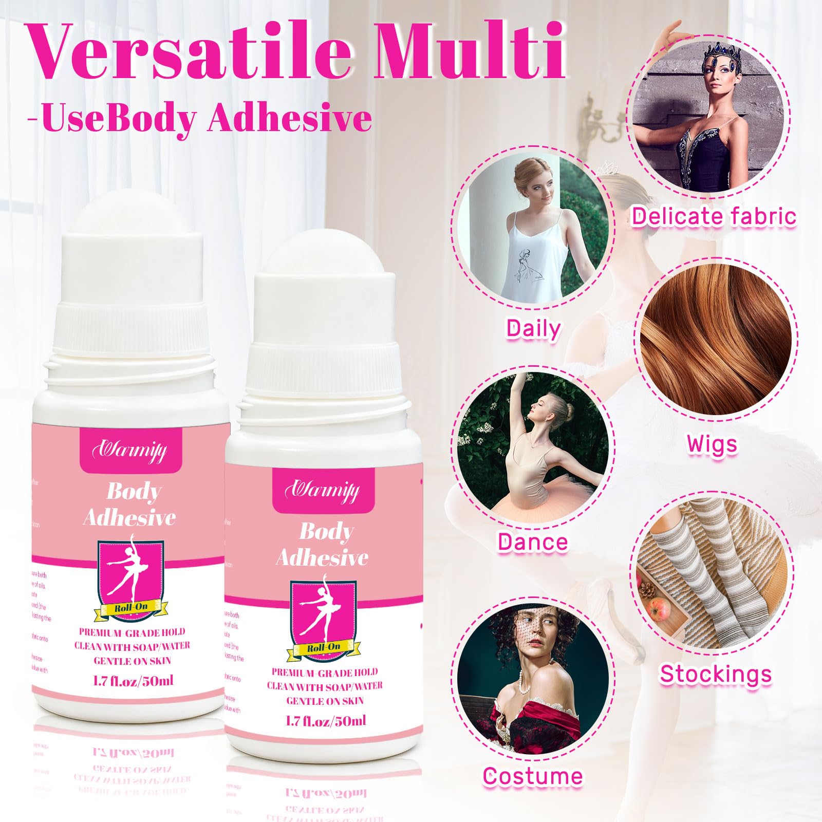 Warmify adhesivo corporal: compatible con telas delicadas