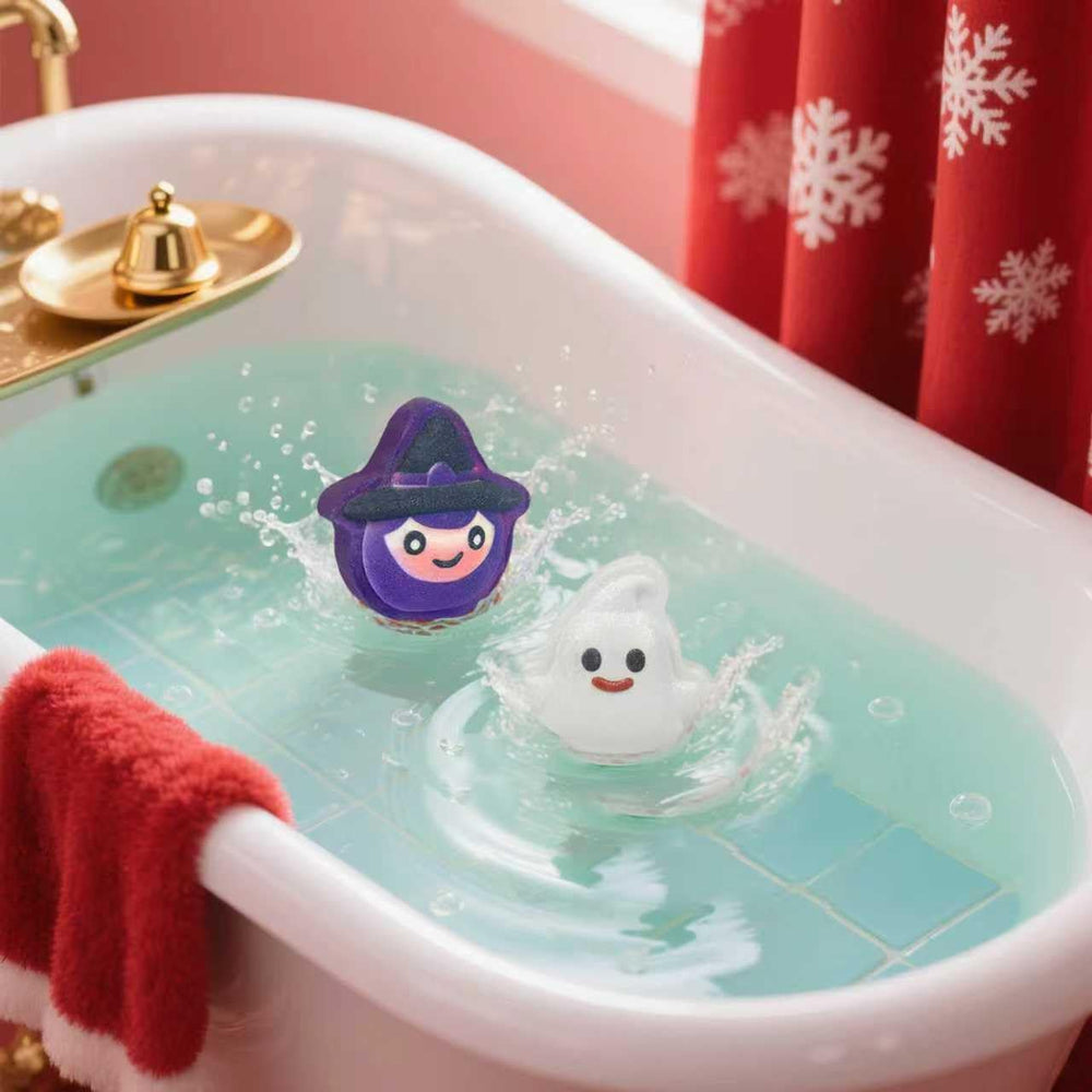 WARMLIFE bombas de baño Halloween gato negro: colores vibrantes y aroma festivo
