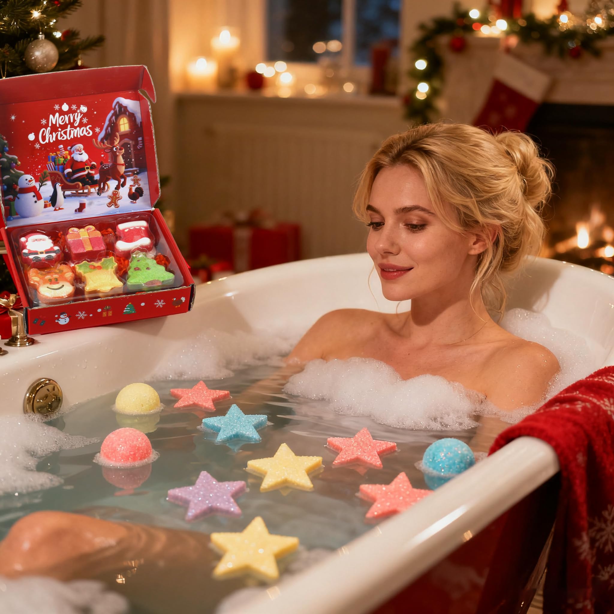 WARMLIFE bombas de baño pingüino para aromas festivos y burbujeo.