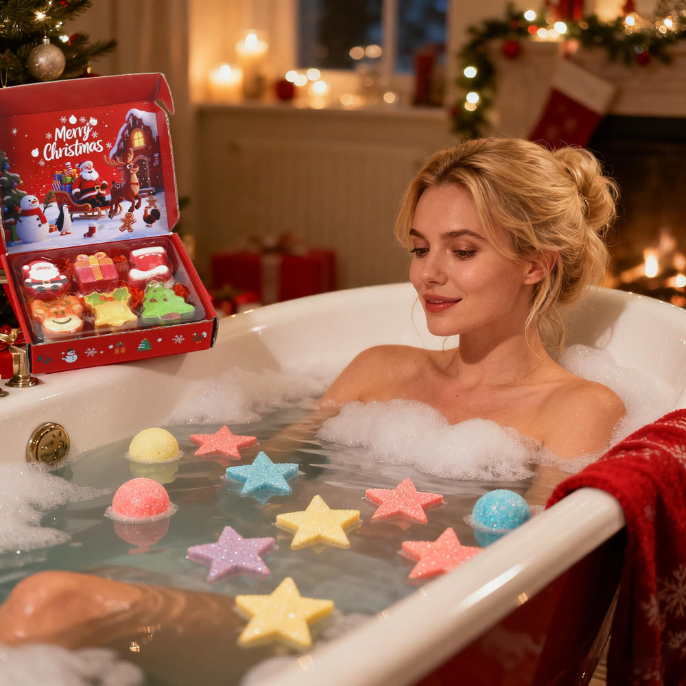 WARMLIFE bombas de baño pingüino para aromas festivos y burbujeo.