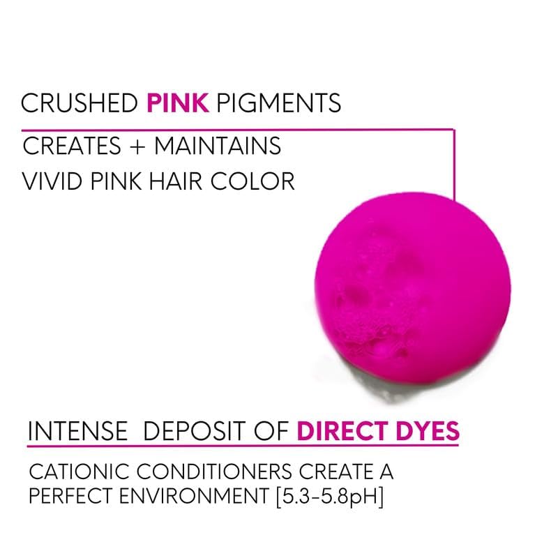 Watercolors avant-après rose présente l'effet rafraîchissant sur cheveux colorés.