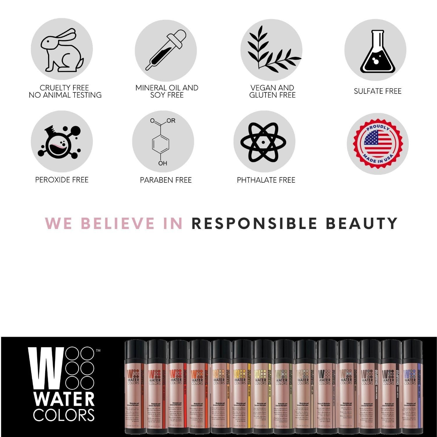Watercolors Mocha Drench: etiqueta indica fabricación en Estados Unidos.