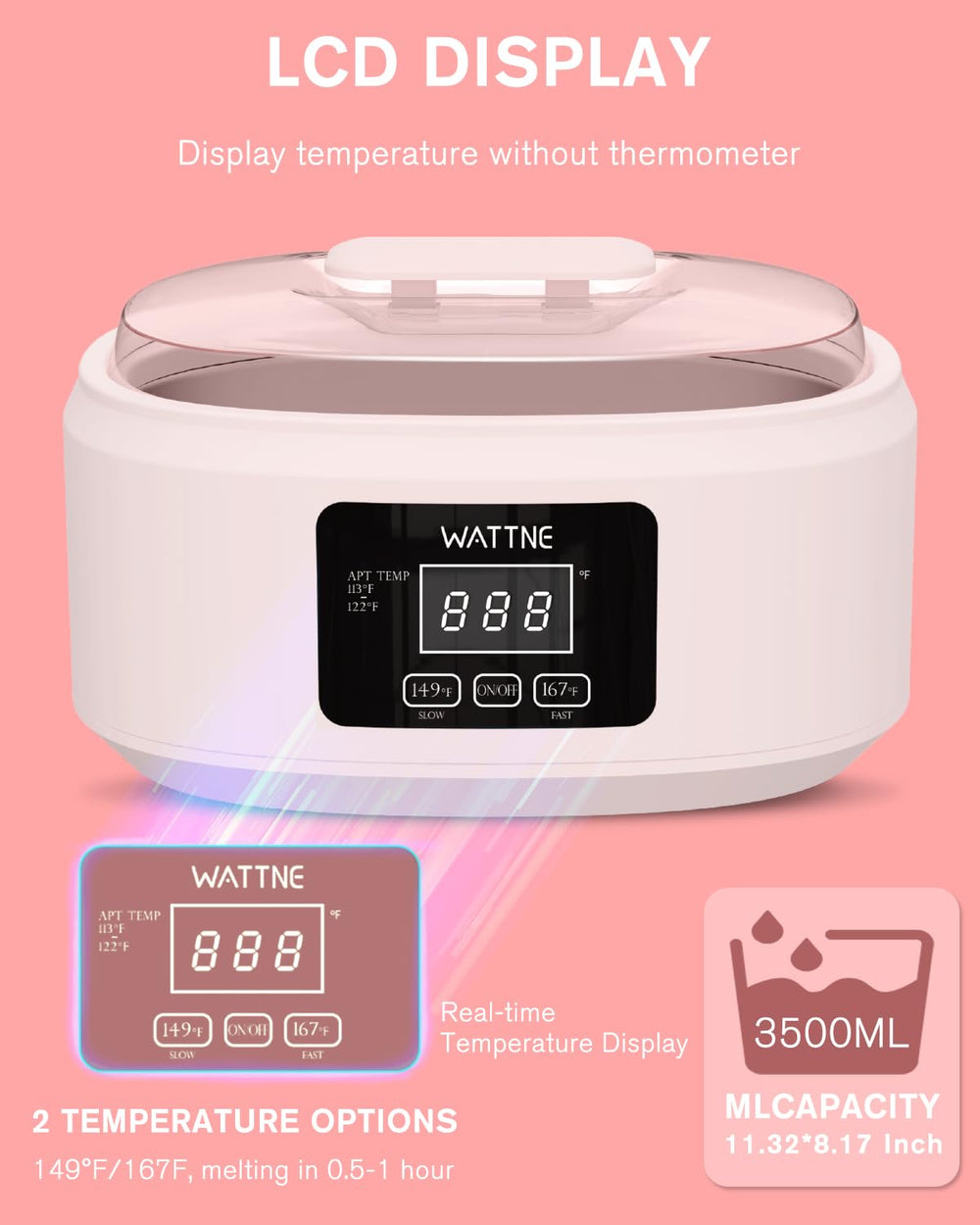 Controles de temperatura digital de Wattne para ajustar el calor con precisión