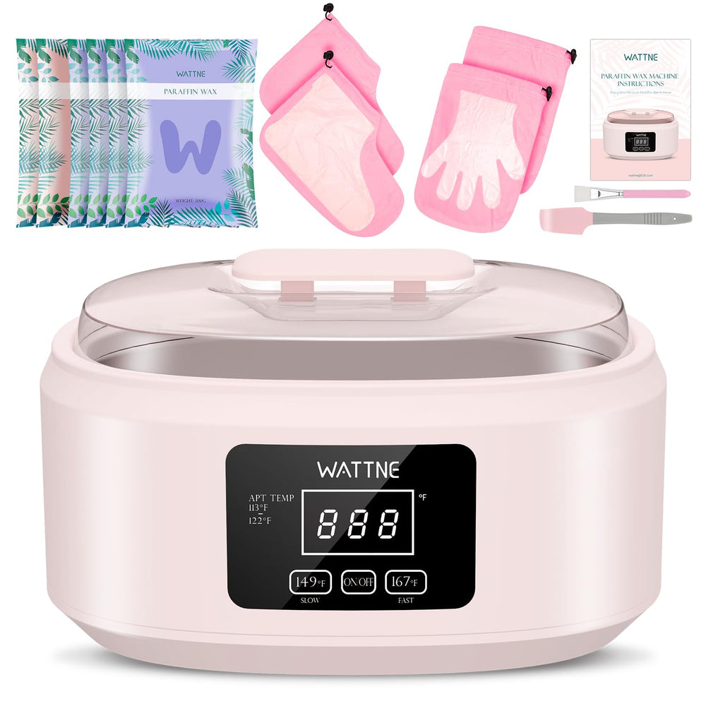 La máquina Wattne para parafina con gran capacidad para manos y pies brinda una experiencia cómoda de uso en casa