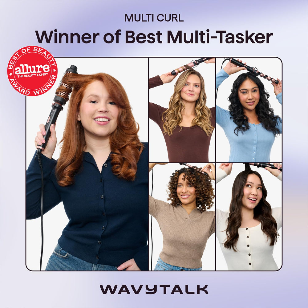 Wavytalk 5en1, barril de 1 pulgada para rizos definidos.
