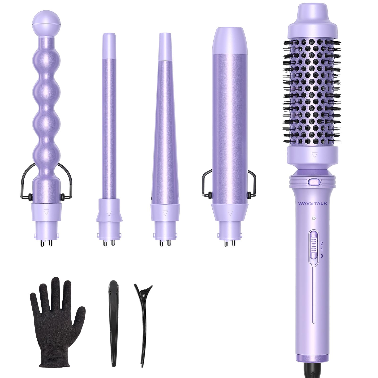 Rizador wavytalk con barril burbuja de 1 pulgada para rizos definidos y duraderos
