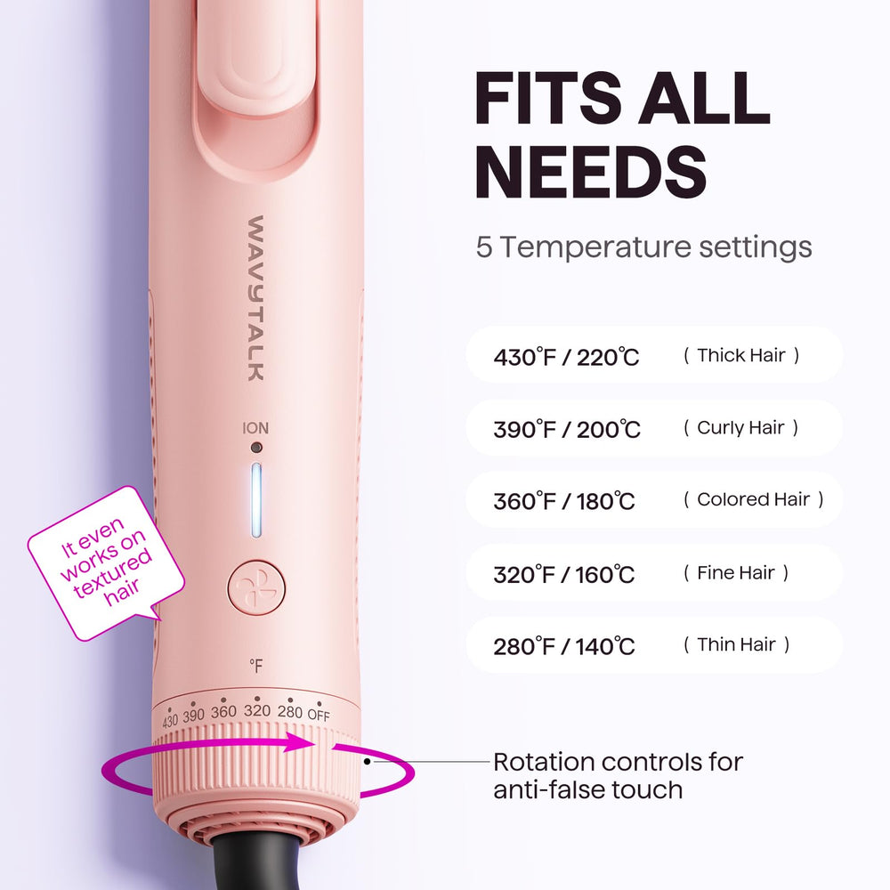 Wavytalk Airflow Styler cinco ajustes de temperatura para distintos cabellos.