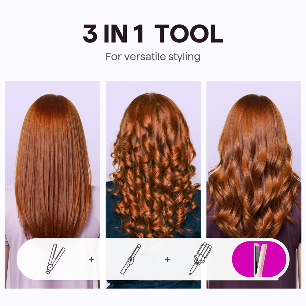 Wavytalk Airflow Styler con perilla de temperatura rotativa facilita ajustes seguros.