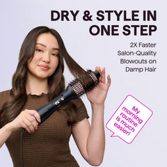 Wavytalk cepillo redondo de 1-5 pulgadas para volumen y blowout suave.