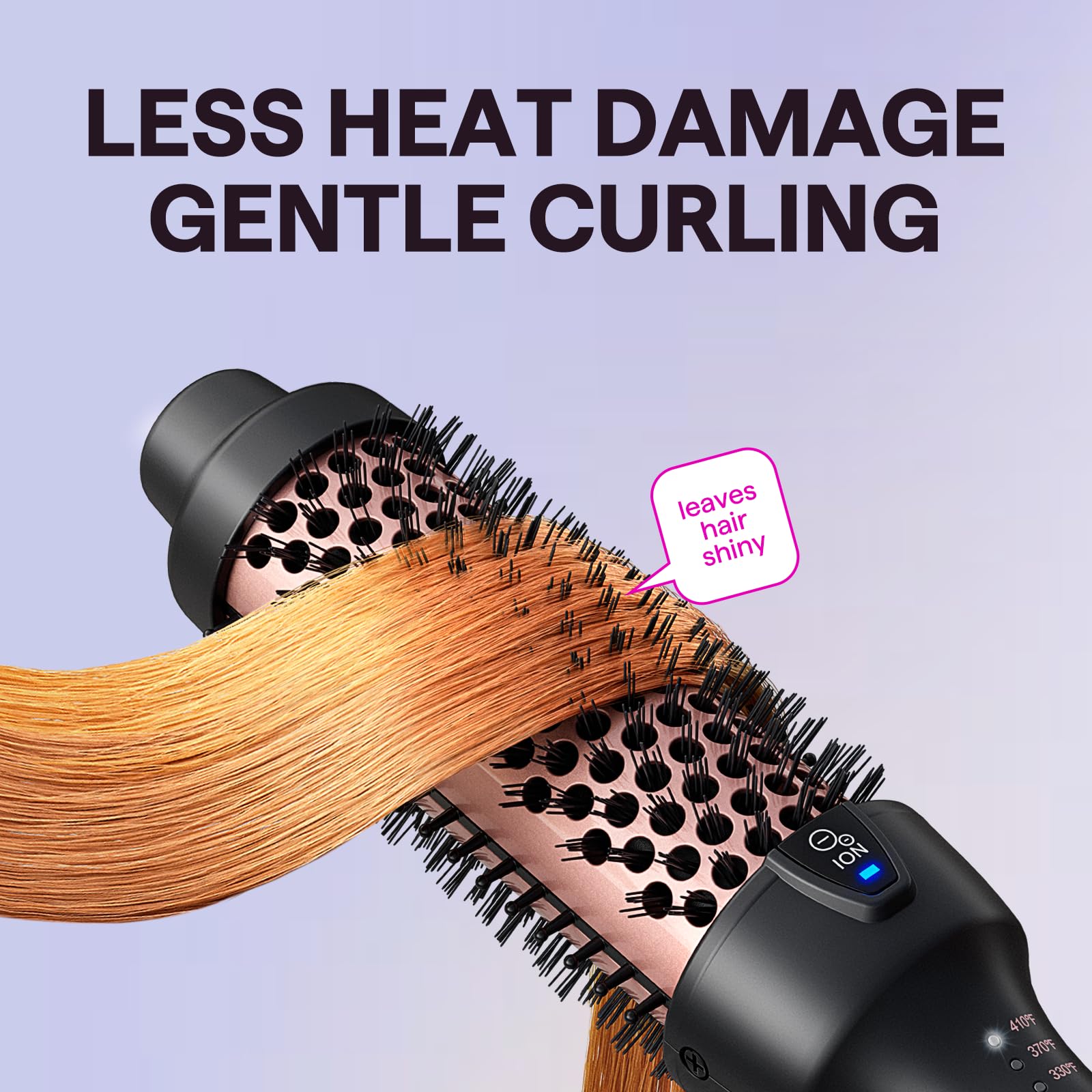 wavytalk cepillo termico ajustes temperatura 330 370 410 °F