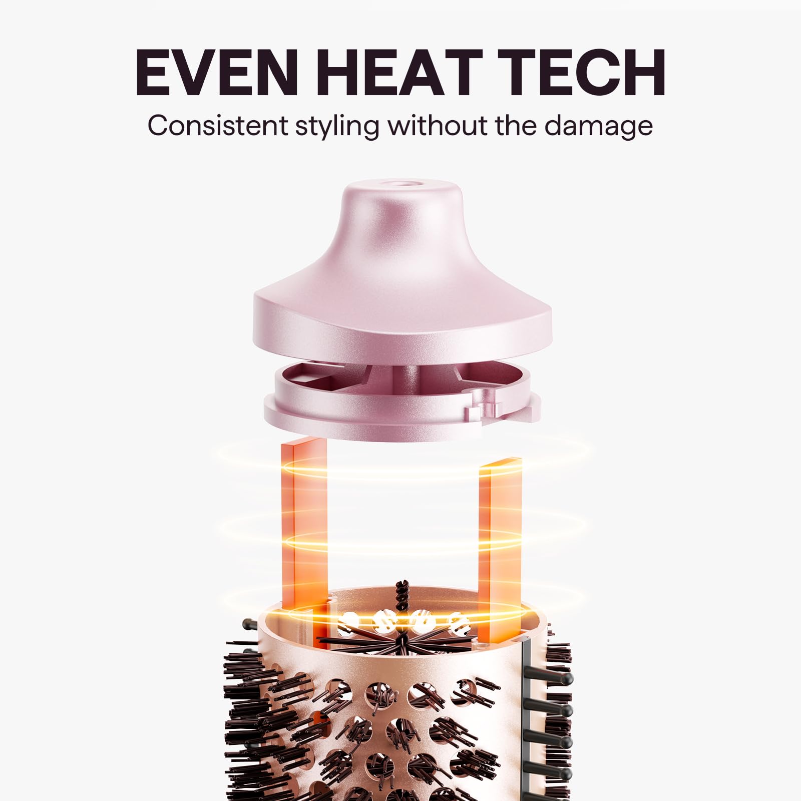 Wavytalk Heatwave Pro, iones negativos bilaterales, reduce frizz para un brillo suave.
