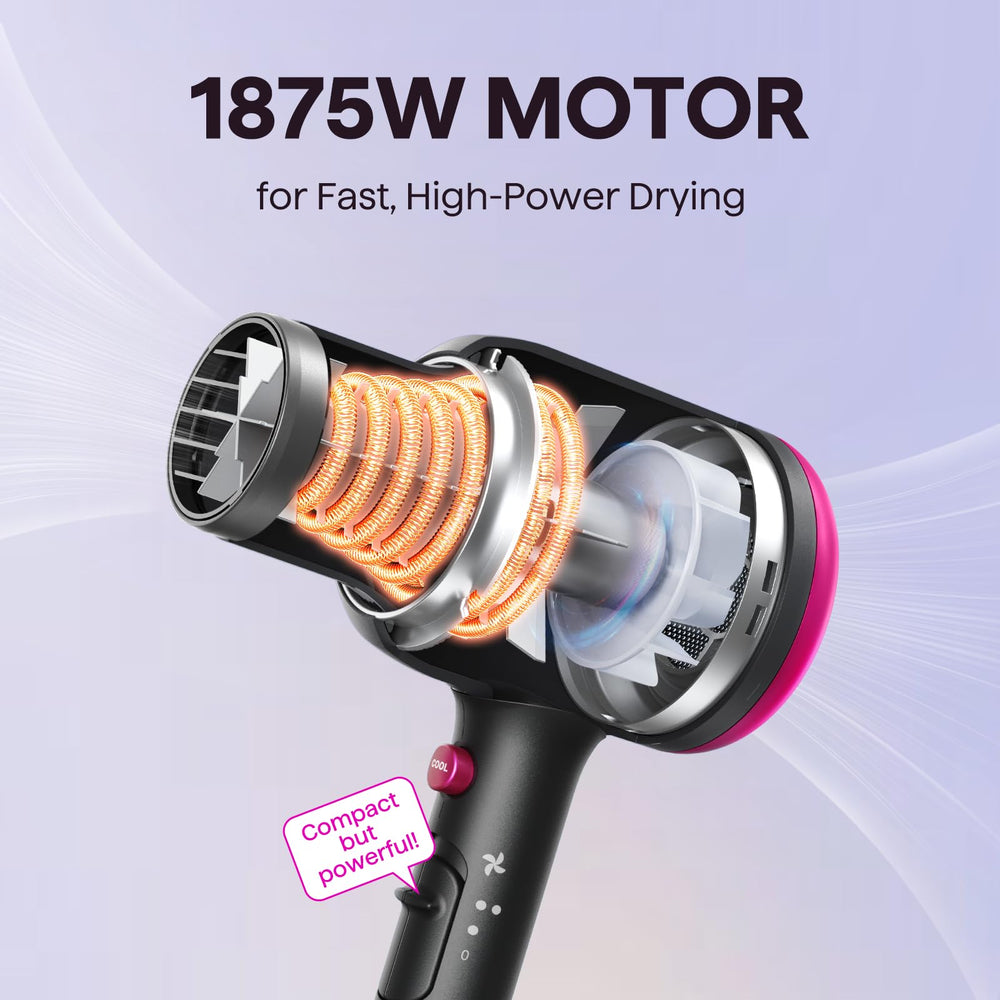 Wavytalk motor 1875W para secado rápido y eficiente