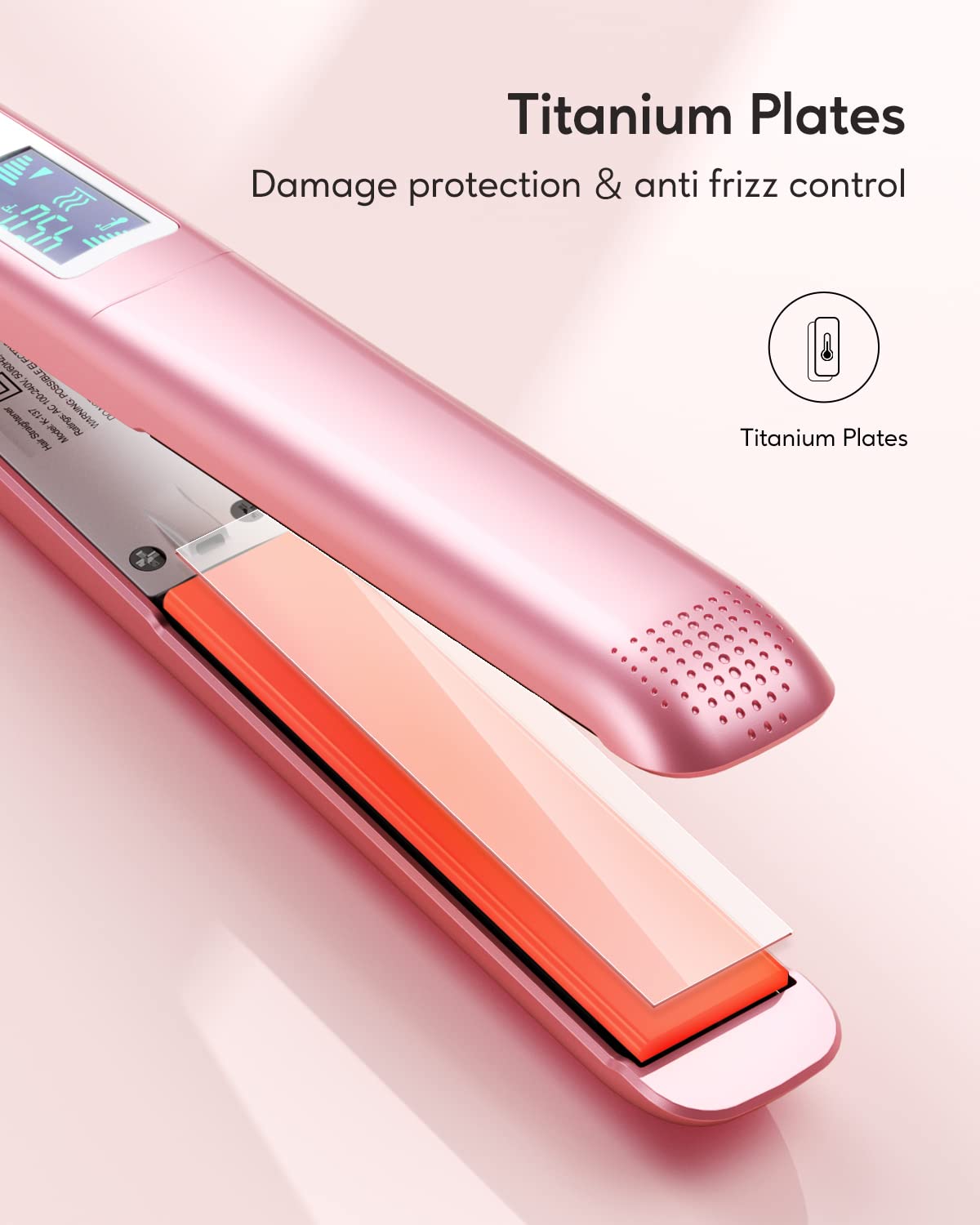 Wavytalk plancha de salón con calentamiento rápido para peinados eficientes.