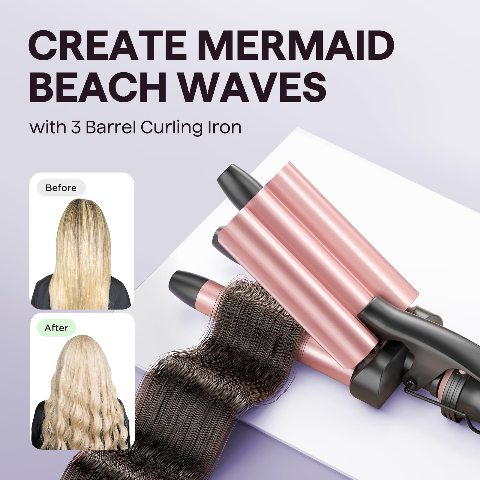 Wavytalk rizador cerámico 1 pulgada para ondas suaves y duraderas