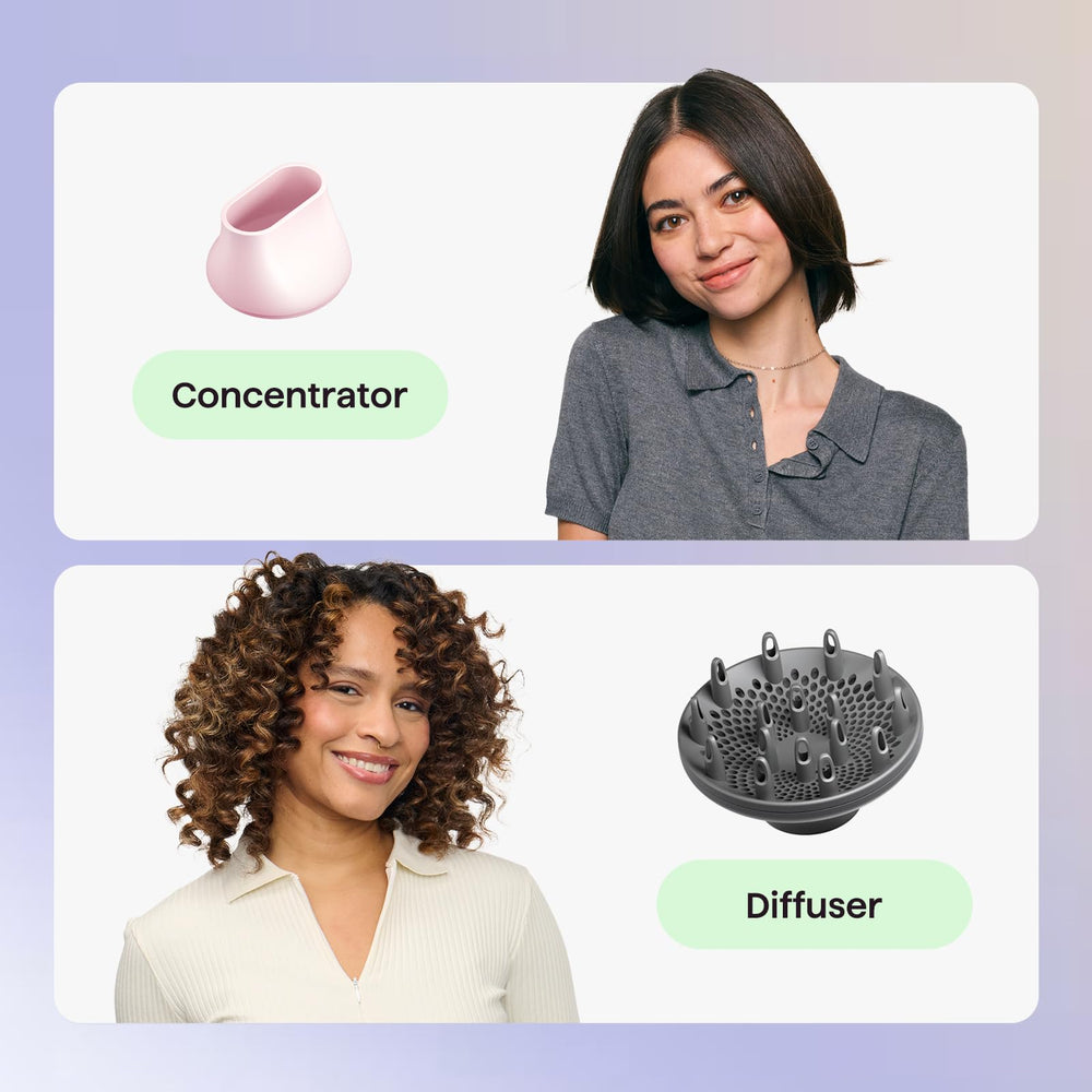 Secador wavytalk con difusor y concentrador para peinados versátiles