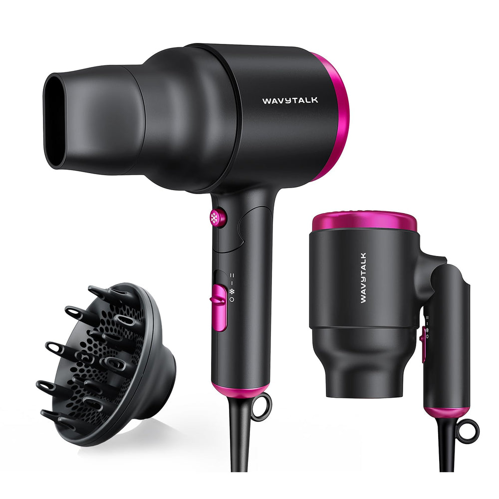 Wavytalk secador compacto y plegable para viaje, fácil de llevar
