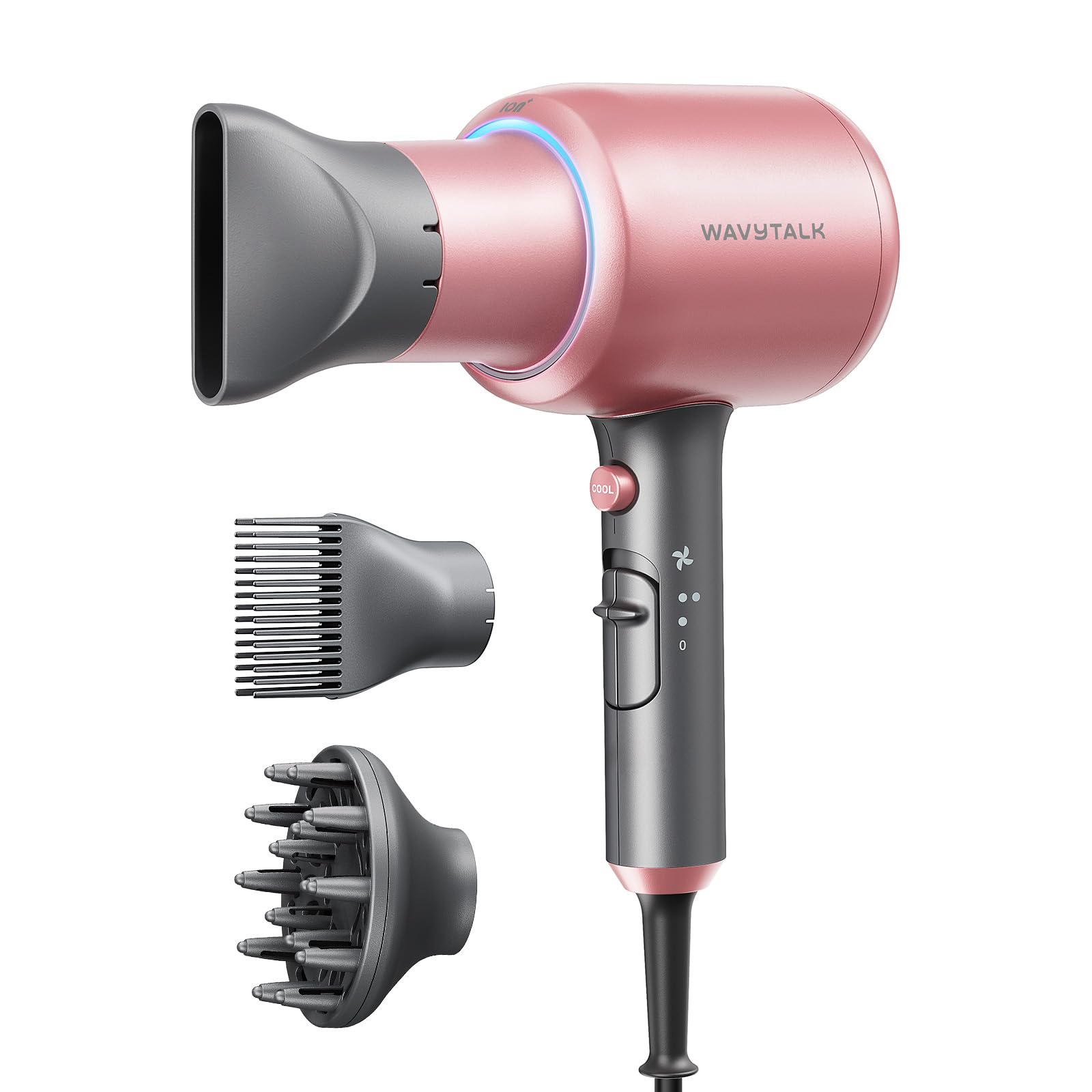 Wavytalk secador iónico: flujo de aire rápido para cabello suave.