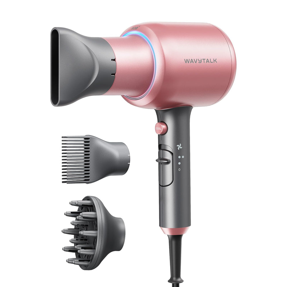 Wavytalk secador iónico: flujo de aire rápido para cabello suave.
