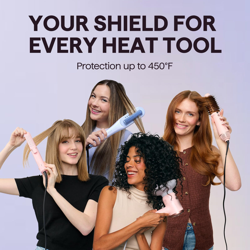 Wavytalk Smooth Barrier frizz-control coating on strands.