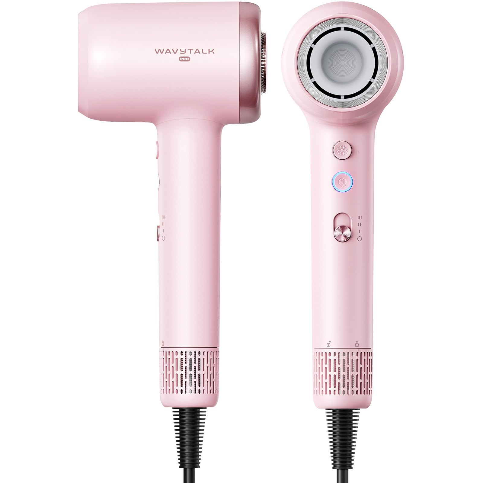 Wavytalk Turblow Pro secador rosa para secado rápido y suave