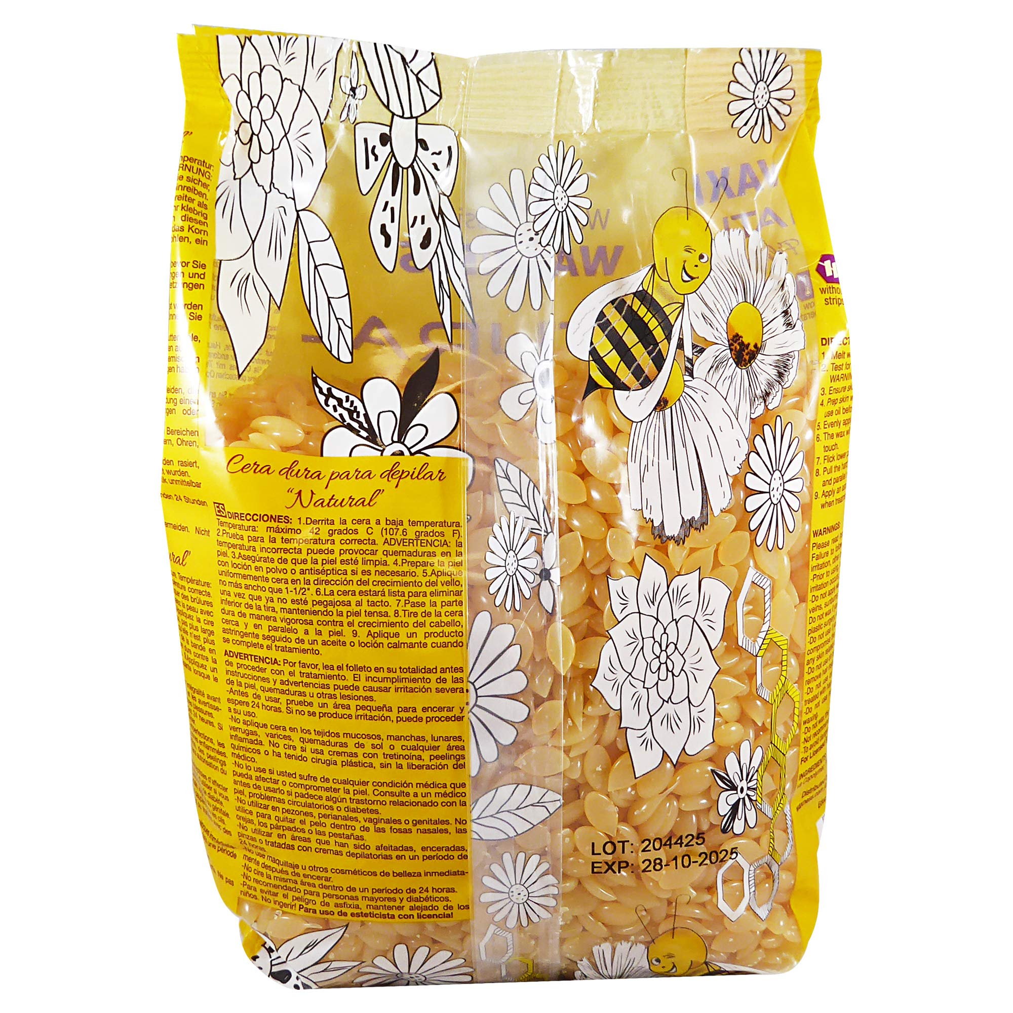 Wax Necessities empaque práctico con dimensiones 6.0 L x 2.5 W x 8.0 H para almacenamiento.