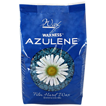 Wax Necessities: perlas cera film dura Azulene, 2.2 libras, cobertura estable para depilación.
