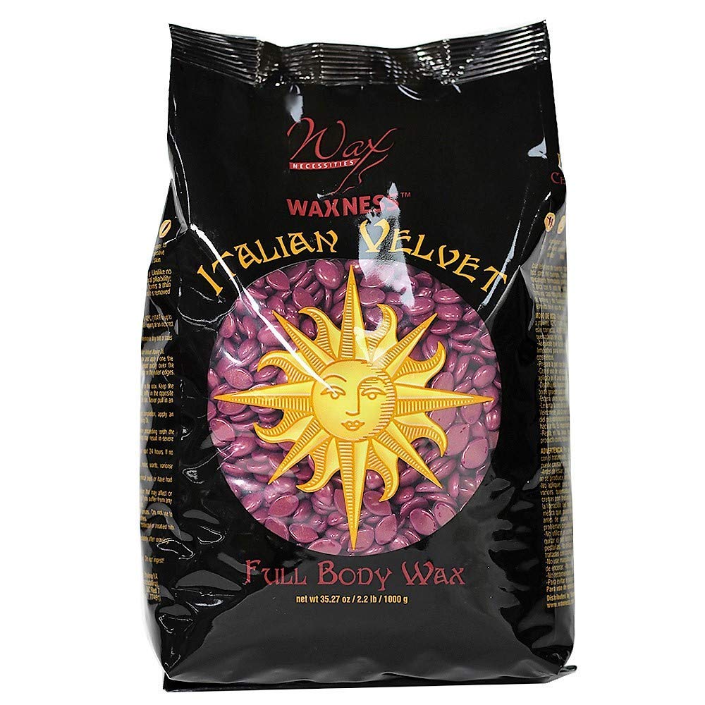 Wax Necessities Terciopelo Italiano: perlas de cera dura para cuerpo, visibilidad clara durante la depilación.