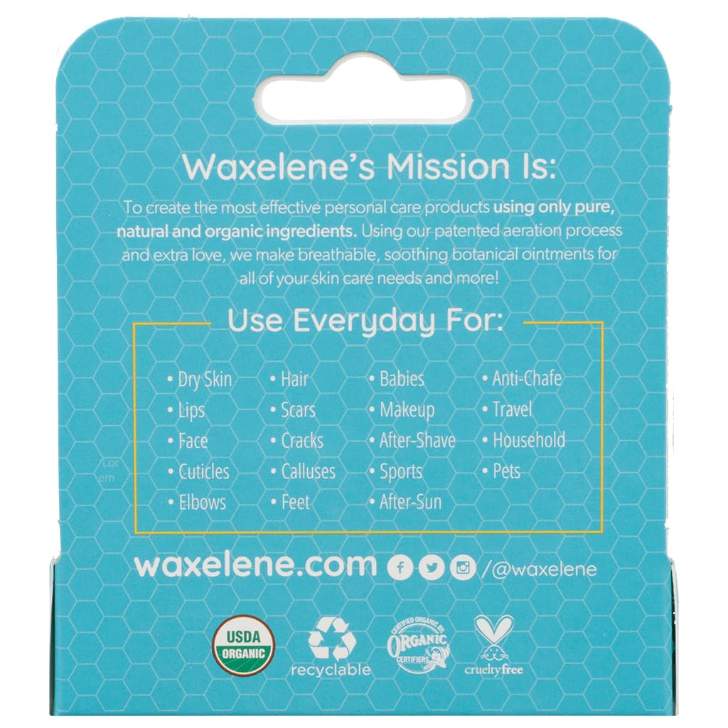 Ingredientes orgánicos de Waxelene: soja, cera de abejas y vitamina E.