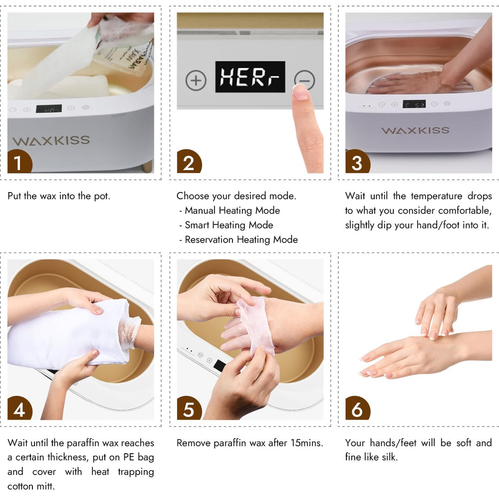 Waxkiss accesorios durables para cuidado cómodo de manos y pies