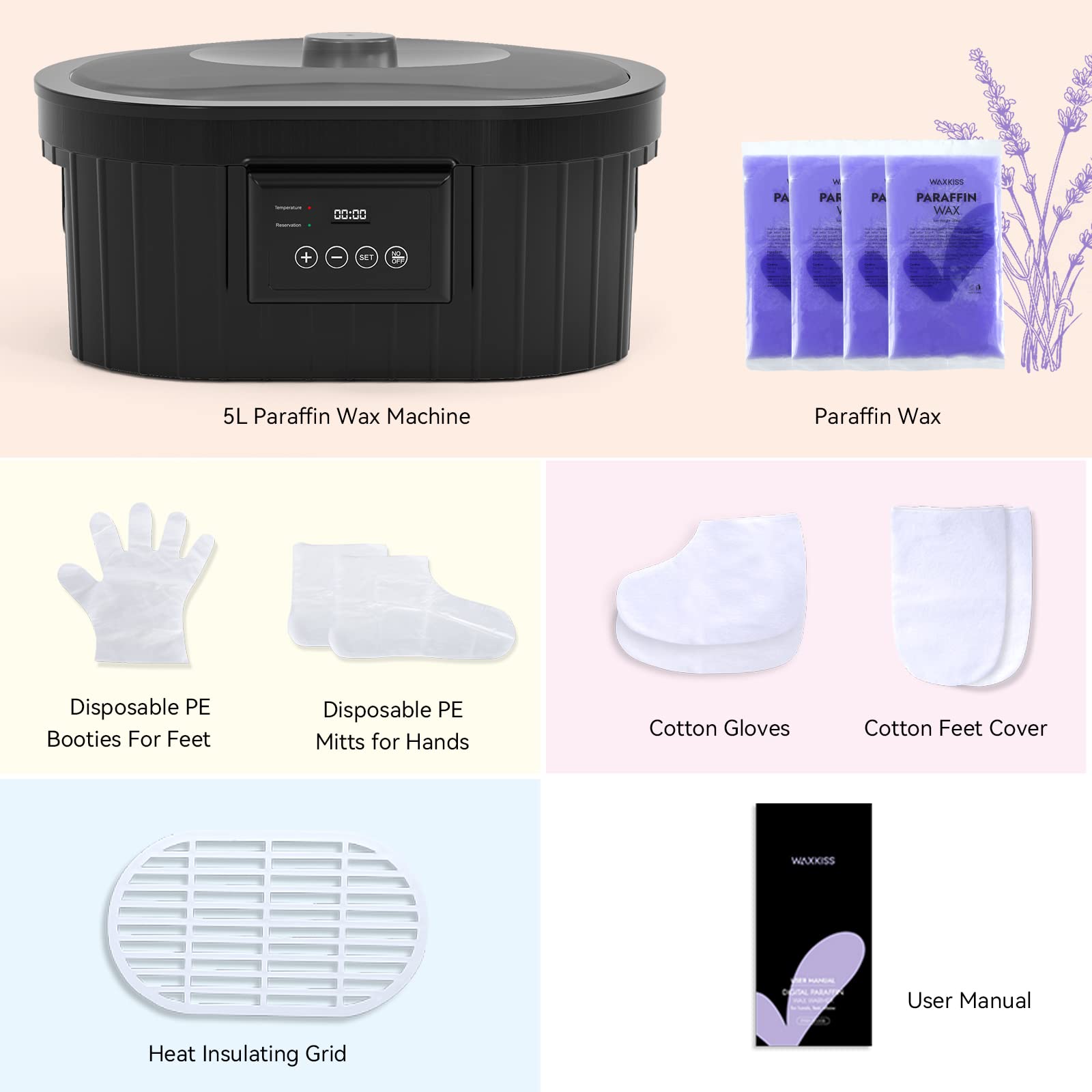 Waxkiss parafina lavanda para spa en casa