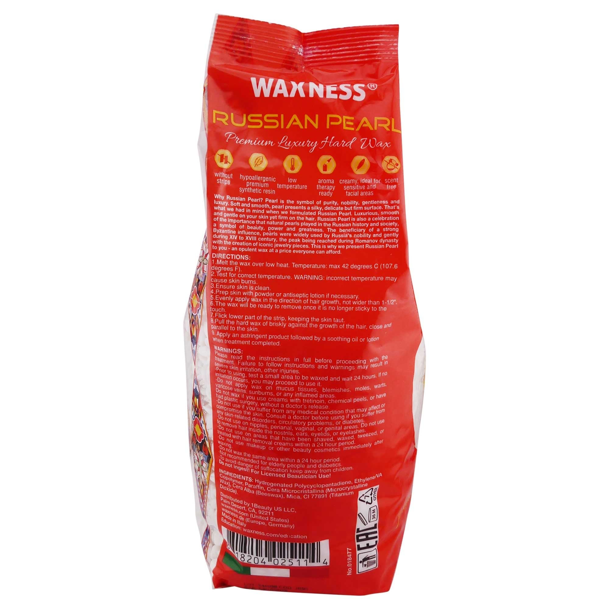 Waxness Perla Rusa empaque italiano: producto premium listo para profesional