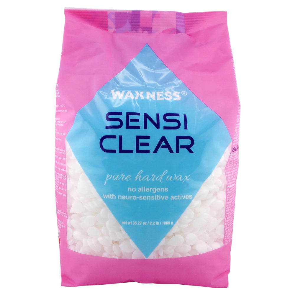 Waxness Sensi granulos transparentes, uso suave para piel sensible
