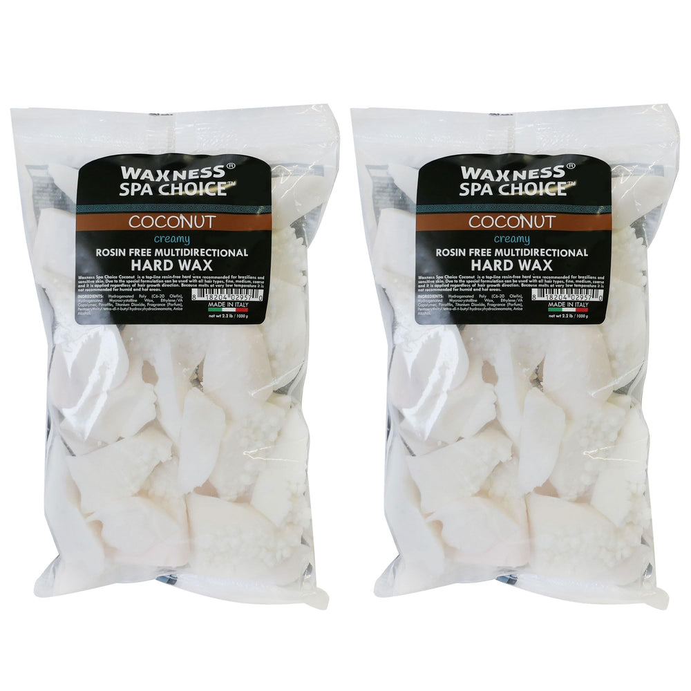 Waxness Spa Choice pack cera dura coco sin resina, ideal para sesiones múltiples en casa