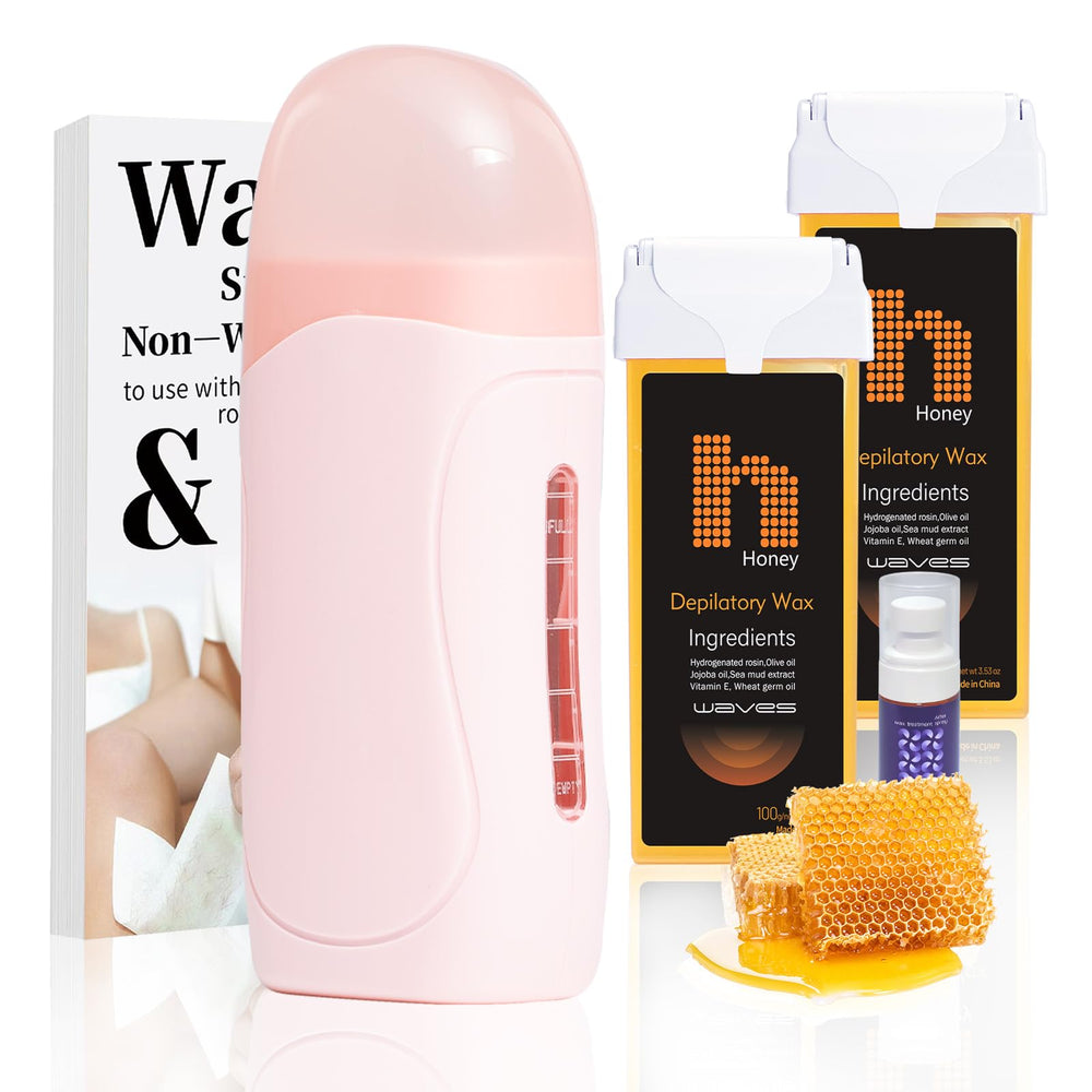 WaxPro kit de cera rodillo para uso en casa facilita depilacion suave.