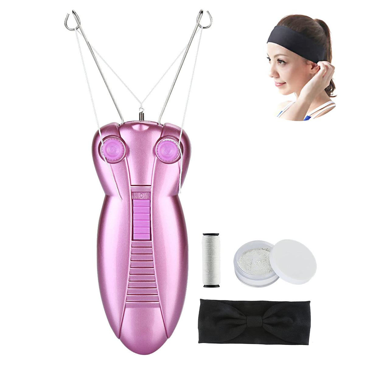 WAYCOM eliminador facial eléctrico, vista frontal, uso suave para piel sensible.