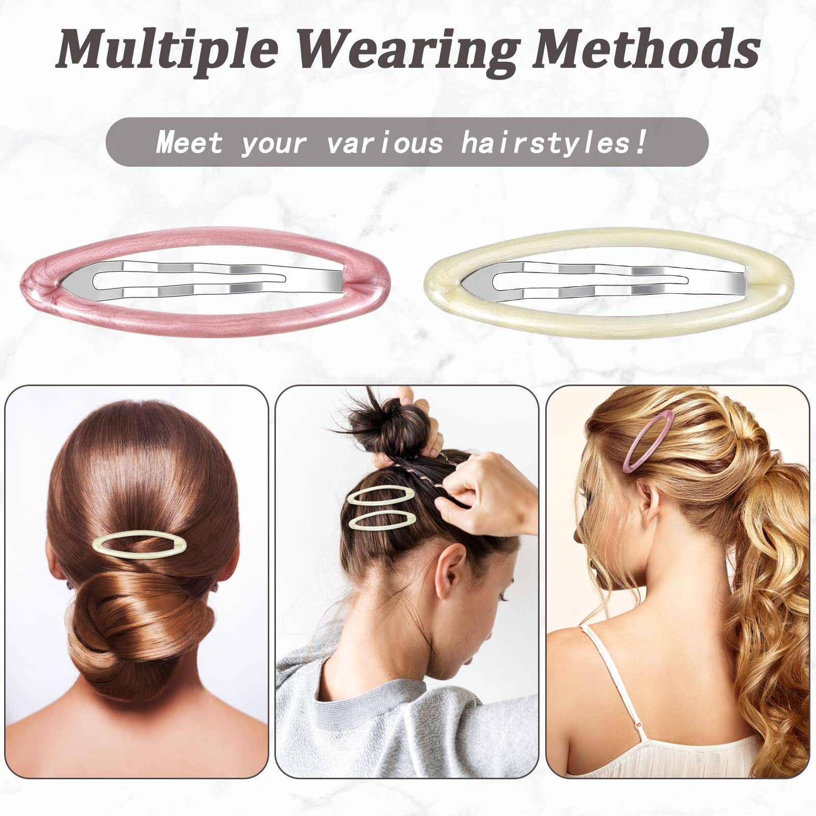 Waydress clip pelo oval 2.8 pulgadas, tamaño práctico para bolsos y estuches.
