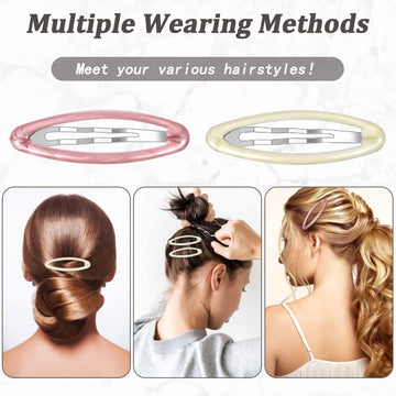 Waydress clip pelo oval 2.8 pulgadas, tamaño práctico para bolsos y estuches.