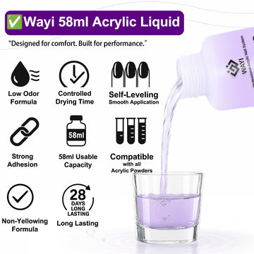 WAYI 9Pcs Kit clear powder for strong, transparent overlays