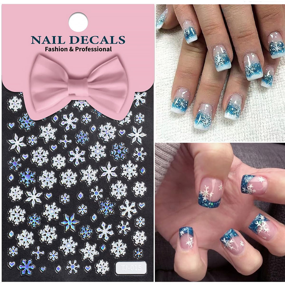 WBRRFJJ efecto holográfico azul blanco, añade brillo a las uñas.