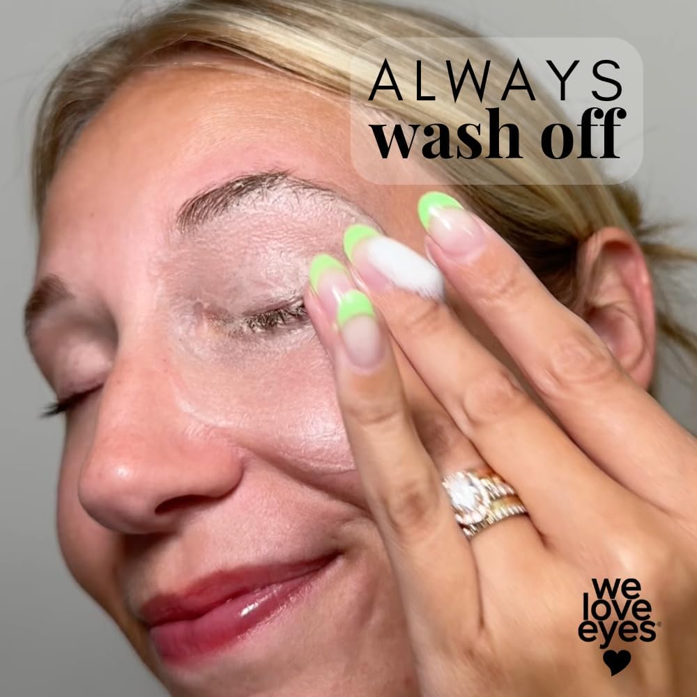 We Love Eyes: uso recomendado del aceite limpiador para párpados, con cuidado de evitar contacto ocular.