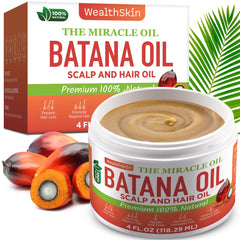 Wealthskin Batana Aceite para crecimiento capilar, nutrición fortalecedora para cabello más fuerte