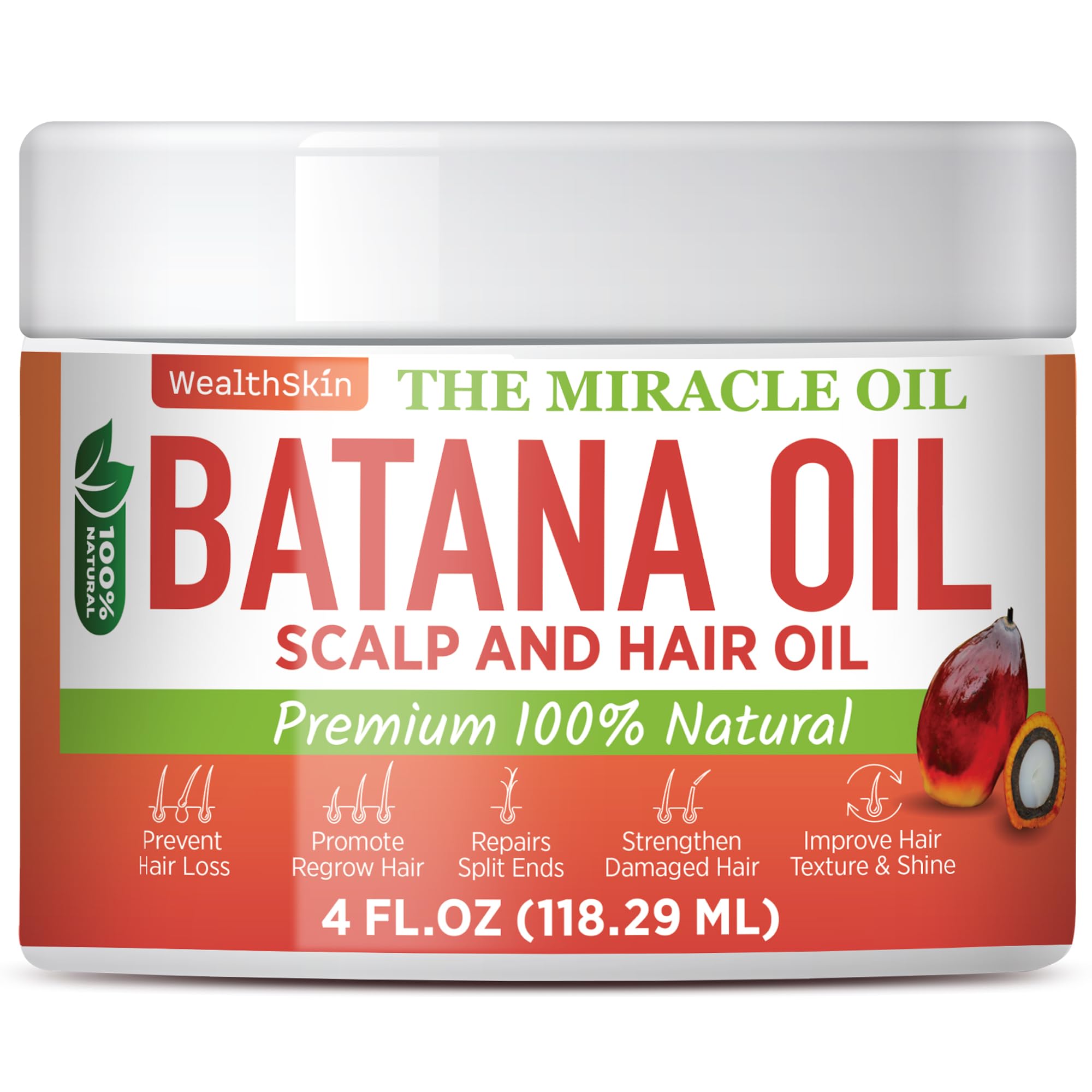 Wealthskin Batana Aceite envase de 118 ml para uso diario