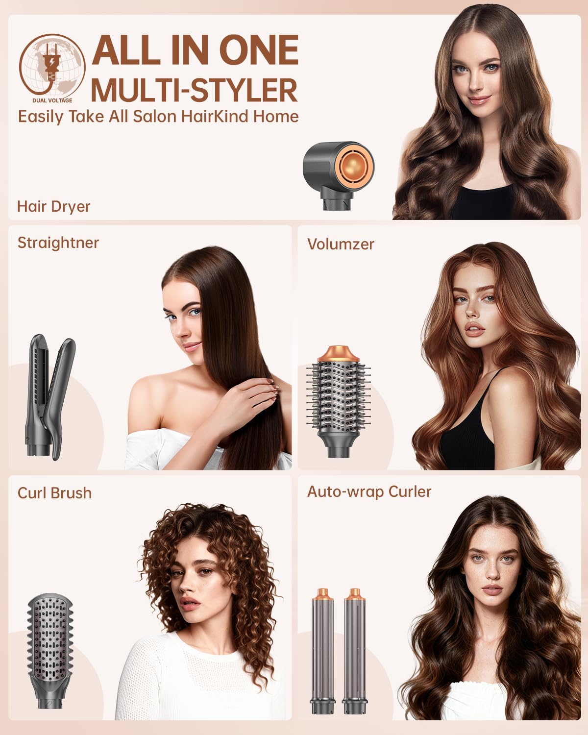 webeauty accesorios intercambiables secador-aire versátil para múltiples estilos